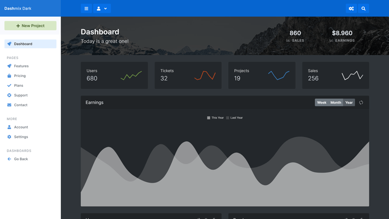 Dark Dashboard